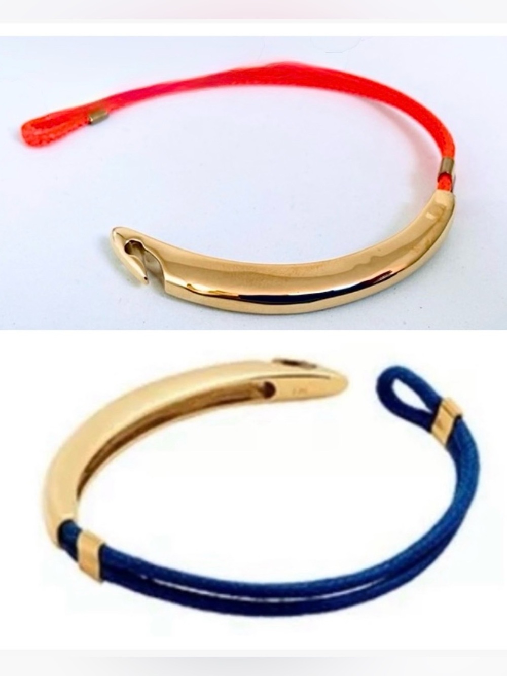 India Hicks 2 Bracelets- Blue & Orange- New Without Tags - looks great together